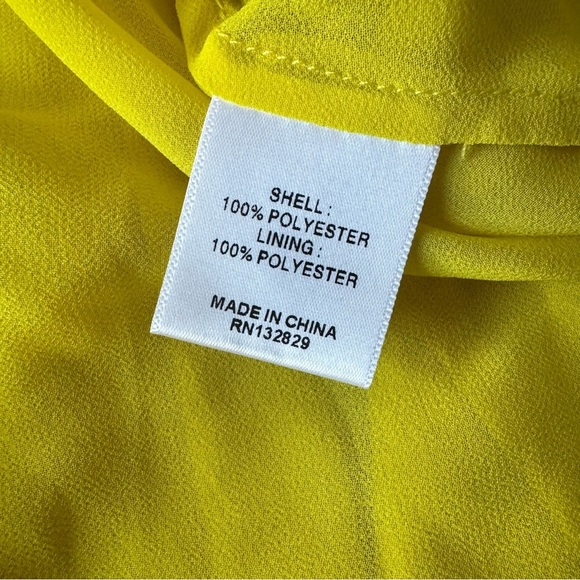 Tularosa Nola Mini Dress Medium Vibrant Yellow Drapey Fit Side Zip Closure - Picture 8 of 12